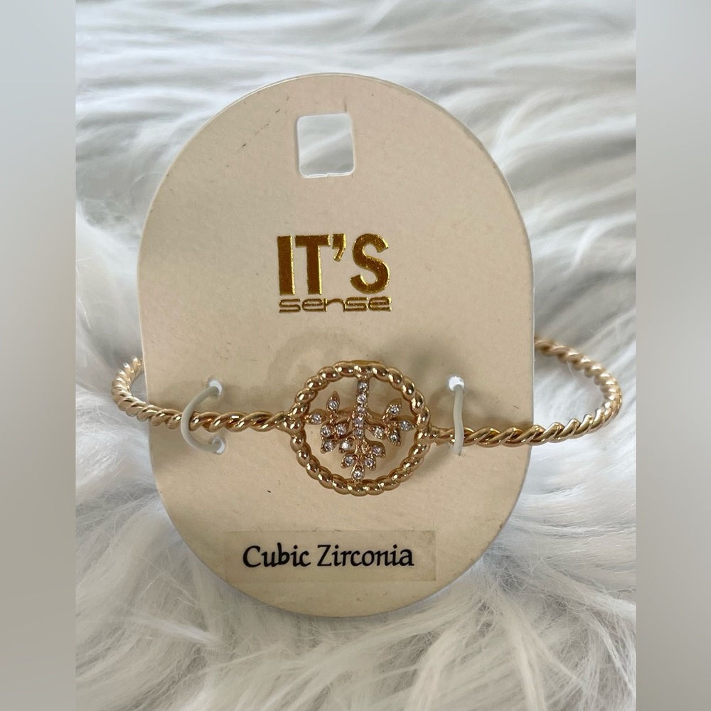 Rhinestone Cuff Metal Bracelet